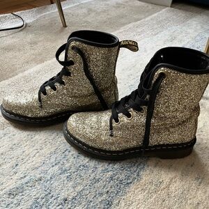 Dr. Martens Gold Glitter Boots